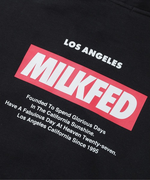 milkfed. 裏起毛　LOGOTAPEZIPHOODIE （BLACK） 楽天市場】LOGO TAPE ZIP HOODIE MILKFED. ミルクフェド