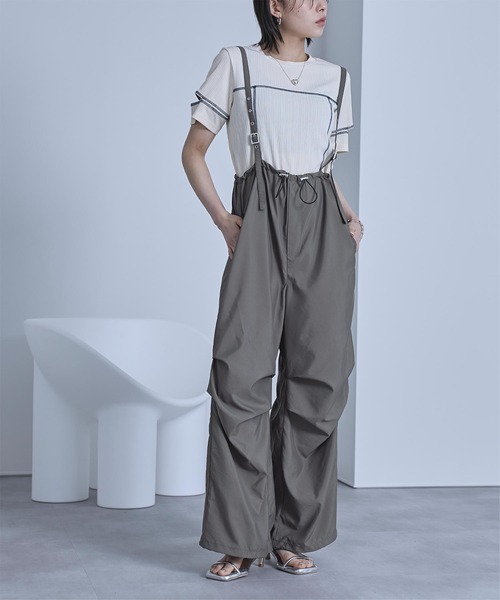 Ground Y ワイドパンツ 　サスペンダー付き miette（ミエット） ワイドパンツ パンツ サスペンダー付き