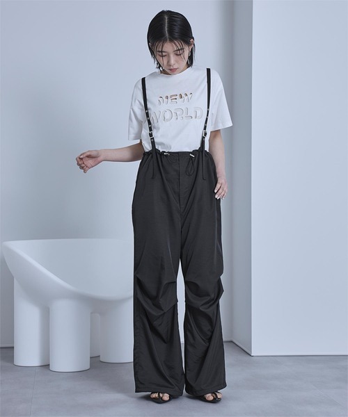 miette（ミエット） ワイドパンツ パンツ サスペンダー付き