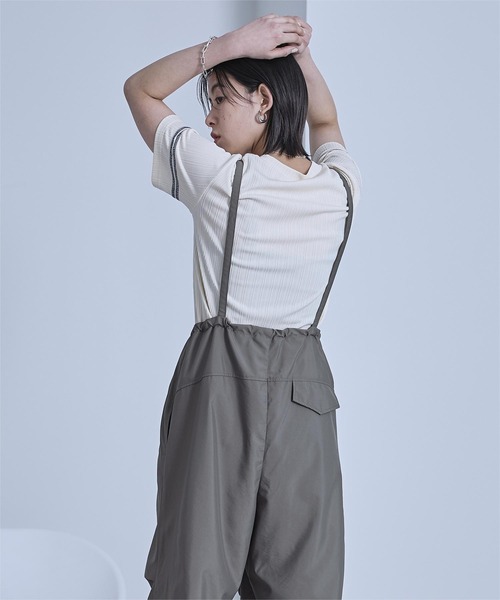 miette（ミエット） パンツ サスペンダー付きパラシュートパンツ