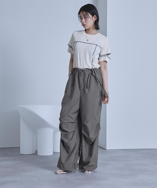 miette（ミエット） ワイドパンツ パンツ サスペンダー付き