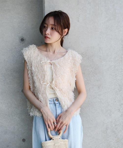 アシンメトリーフリルジレ ベスト、ジレ ＆ LOVE CLOSET