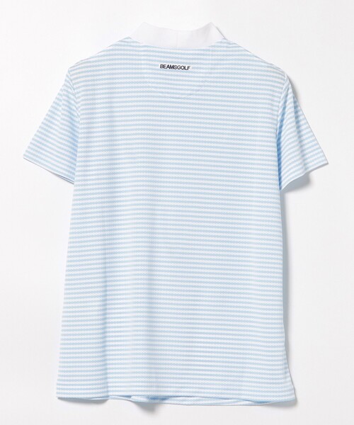 トレーナー スウェット PURPLE LABEL / 細ボーダー 半袖 モックネック シャツ レディース BEAMS GOLF トレーナー スウェット PURPLE LABEL / 細ボーダー