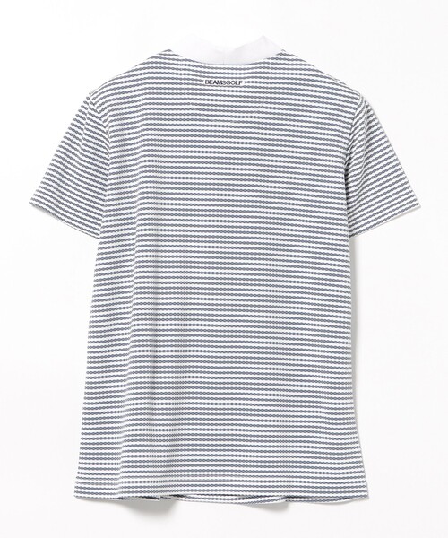 トレーナー スウェット PURPLE LABEL / 細ボーダー 半袖 モックネック シャツ レディース BEAMS GOLF トレーナー スウェット PURPLE LABEL / 細ボーダー
