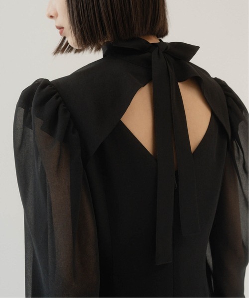 Knuth Marf ワンピース puff sleeve sheer one piece : ZOZOTOWN