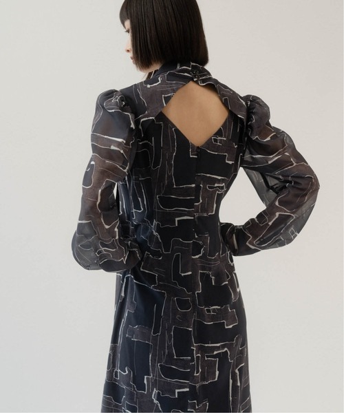 【KnuthMarf】asymmetry sheer long onepiece asymmetry sheer long one piece/4color | KNUTH MARF