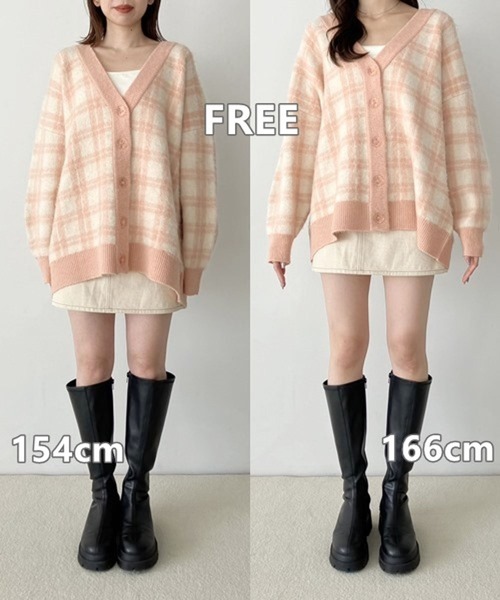 「Heather」 ニットカーディガン FREE アイボリー レディース_画像3