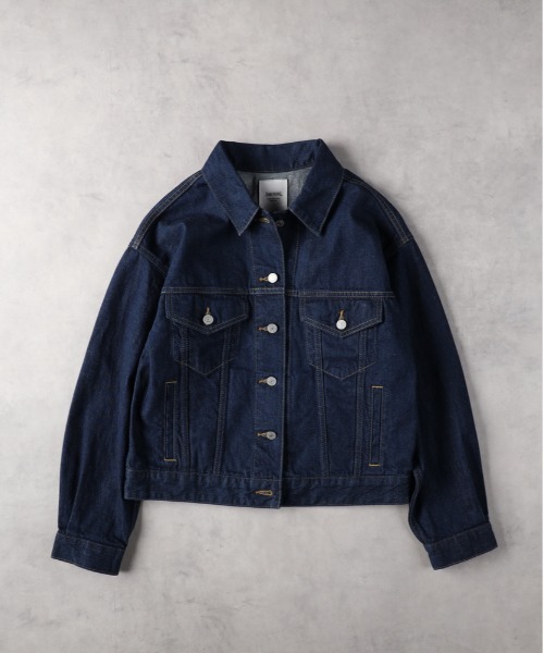 SOMETHING デニムジャケット　made in France SOMETHING デニムジャケット gジャン ビッグディテールデニム