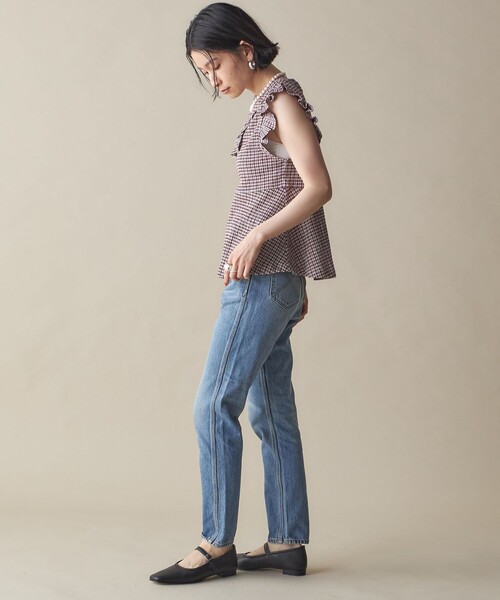 SHIPS for women / シップスウィメン NINE CASE:〈手洗い可能〉フリル ノースリーブ トップス SHIPS NINE CASE:「手洗い可能」フリル ノースリーブ トップス