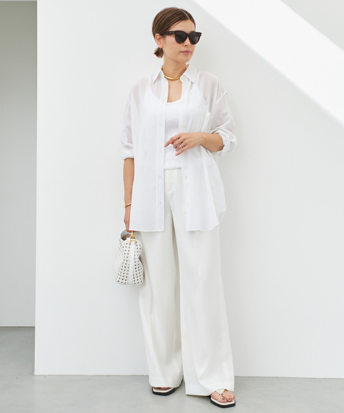 Deuxieme Classe ブラウス シャツ *Minimal Sheer レディース