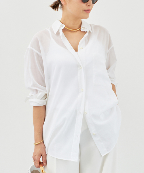 Deuxieme Classe Sheer ブラウス Sheer ブラウス（シャツ／ブラウス）｜Deuxieme Classe