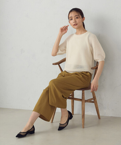 COMME CA ISM / コムサイズム MADE IN JAPAN 和紙ニット コムサイズム COMME CA ISM MADE IN JAPAN 和紙ニット