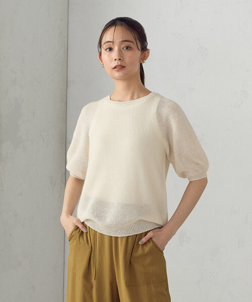 COMME CA ISM ニット セーター MADE IN JAPAN 和紙ニット