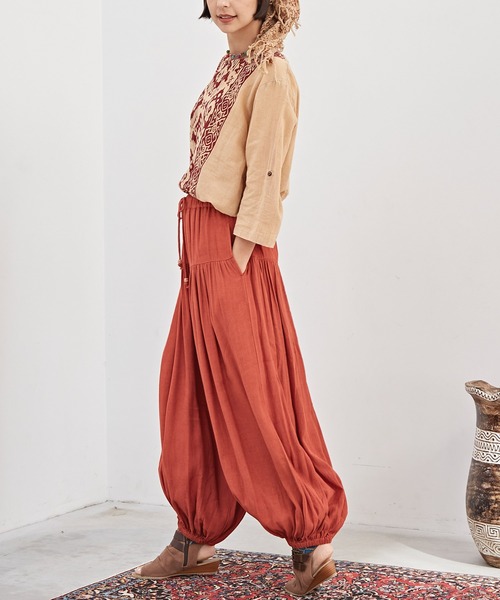 チャイハネ（CAYHANE）/【チャイハネ】アラベレワイドパンツ チャイハネ（CAYHANE） パンツ 「チャイハネ」無地アラジンパンツ