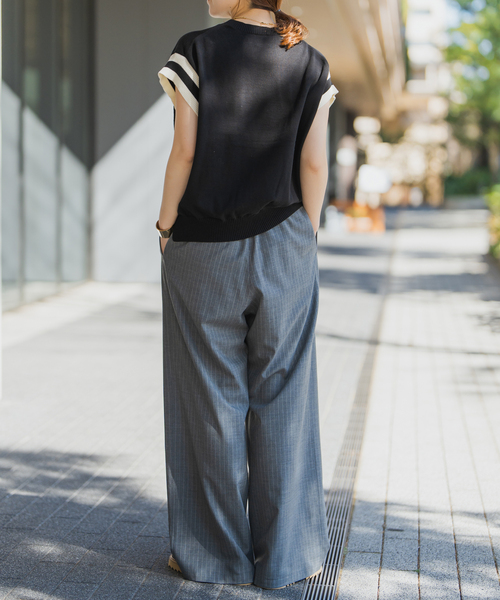 新品【Spick＆Span】アルファベットジャガードフレンチニット Spick & Span｜アルファベットジャガードフレンチニット