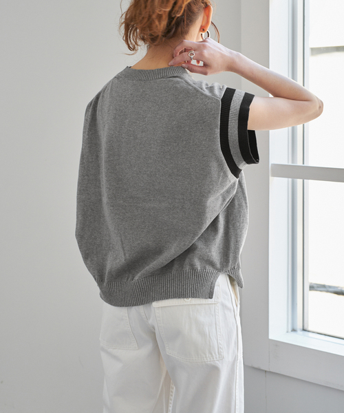 Spick＆Span ニット セーター アルファベットジャガードフレンチ