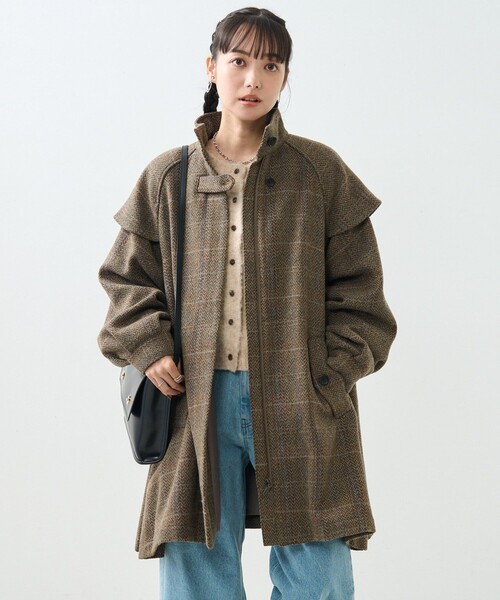 「FREAK'S STORE」 ステンカラーコート フリ- グリーン レディース