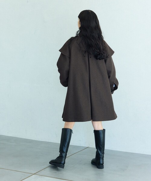 「FREAK'S STORE」 ステンカラーコート フリ- グリーン レディース