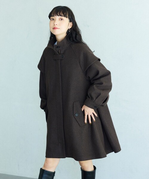 「FREAK'S STORE」 ステンカラーコート フリ- グリーン レディース