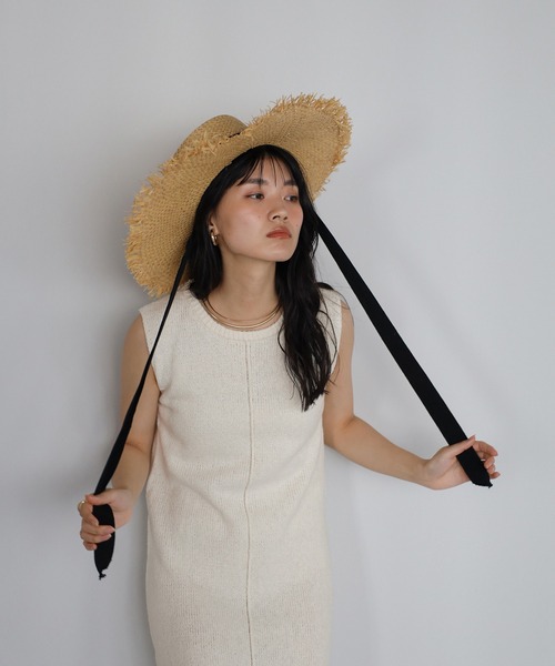 【美品】PREMISE DRESS サマーニットノースリーブワンピース ENC ワンピース sleeveless summer knit one piece / ノースリ