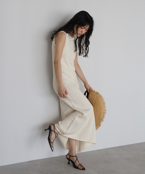 ENC ワンピース sleeveless summer knit one piece / ノースリ