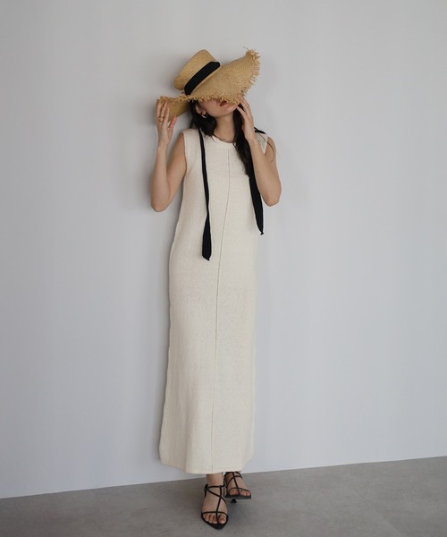 ENC ワンピース sleeveless summer knit one piece / ノースリ