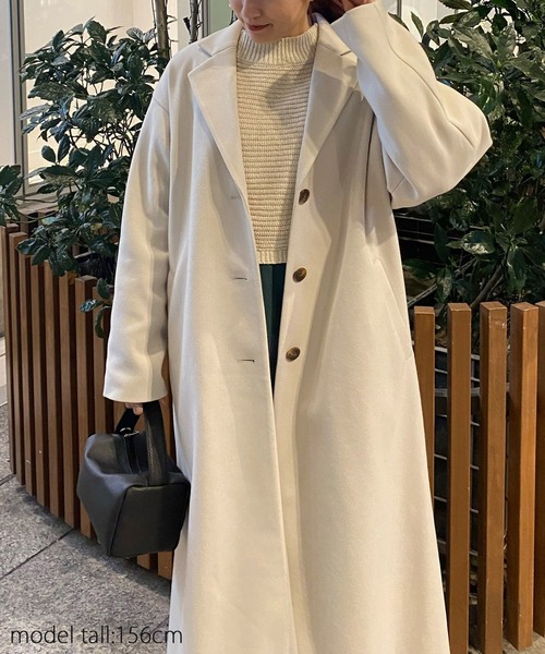 「AS KNOW AS PINKY」 チェスターコート FREE ブラック レディース_画像4