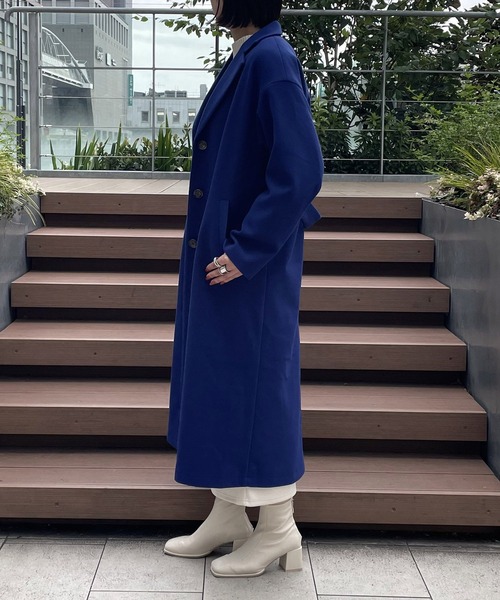 「AS KNOW AS PINKY」 チェスターコート FREE ブラック レディース_画像9