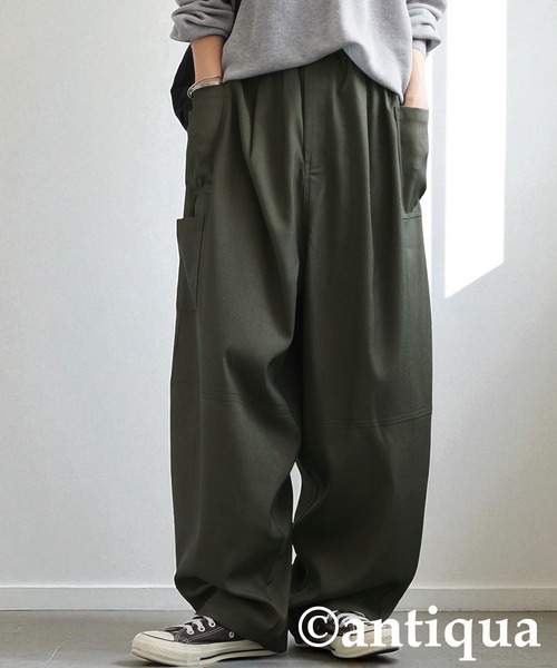 antiqua（アンティカ） ワイドパンツ パンツ アシンメトリーポケット