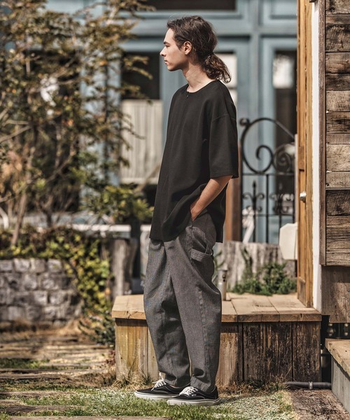 CAMBIO（カンビオ） tシャツ mt9656-Zip Up Henley Neck Waffle Cut