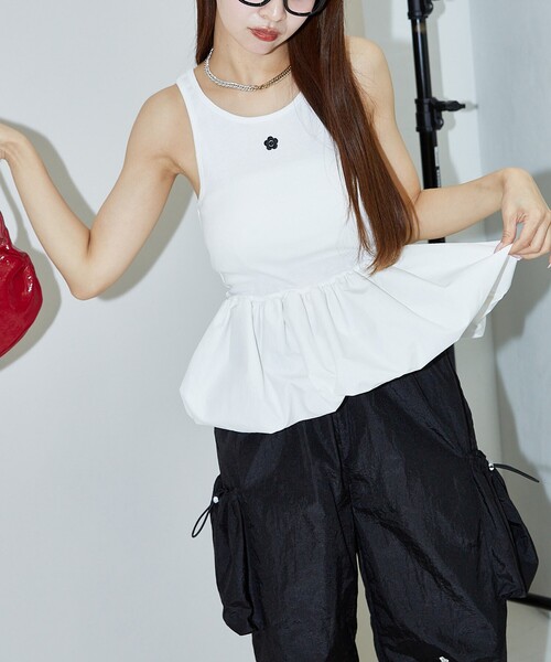 MARYQUANT トップス  M PUBLUX タンクトップ ノースリーブ MARY QUANT × PUBLUX/マリー