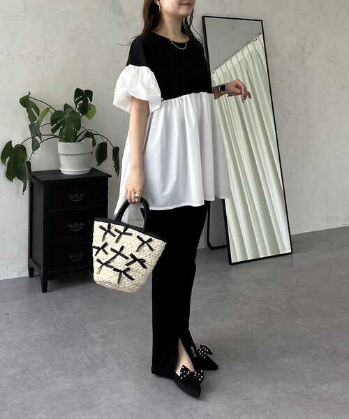 期間限定 セール - 売れ筋ランキングをチェック prose verse tシャツ パールバルーンスリーブドッキングペプラム トップス