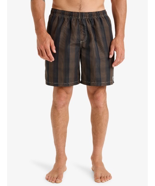 Quicsilver クイックシルバーオリーブグリーンチェック柄 ボードショーツ Quiksilver（クイックシルバー） 水着 MERCURY PLAID VOLLEY/クイック