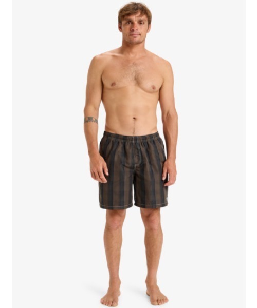 Quiksilver ボードショーツ Mグレー・チェック Quiksilver（クイックシルバー） 水着 MERCURY PLAID VOLLEY/クイック