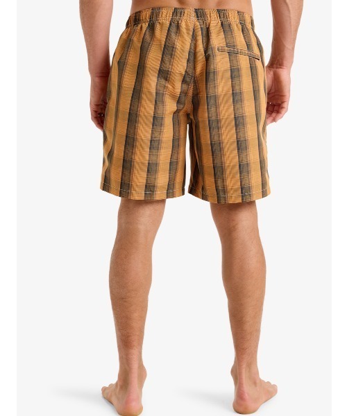 Quicsilver クイックシルバーオリーブグリーンチェック柄 ボードショーツ Quiksilver（クイックシルバー） 水着 MERCURY PLAID VOLLEY/クイック