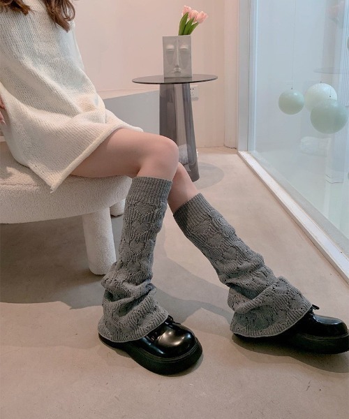 Dormiir レッグウォーマー 「Dormiir」ハートニットレッグウォーマー