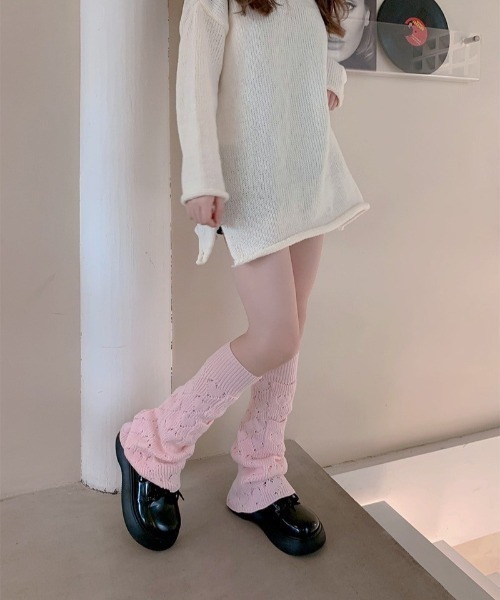 Dormiir レッグウォーマー 「Dormiir」ハートニットレッグウォーマー