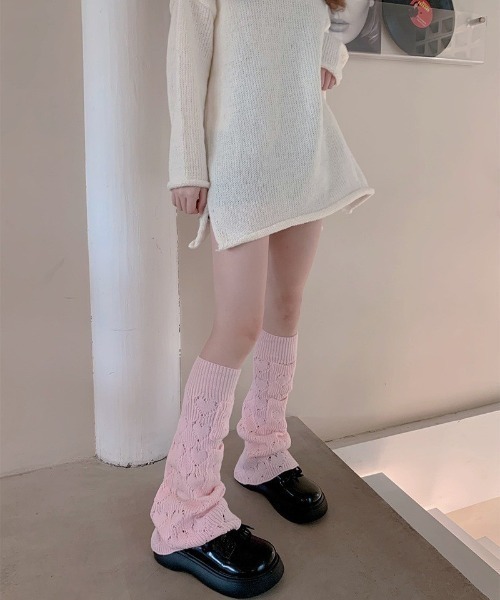 Dormiir レッグウォーマー 「Dormiir」ハートニットレッグウォーマー