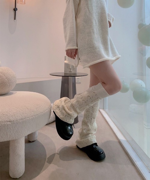 Dormiir レッグウォーマー 「Dormiir」ハートニットレッグウォーマー