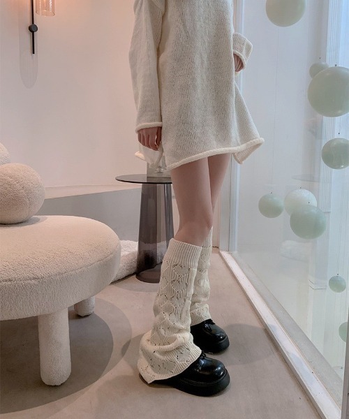 Dormiir レッグウォーマー 「Dormiir」ハートニットレッグウォーマー
