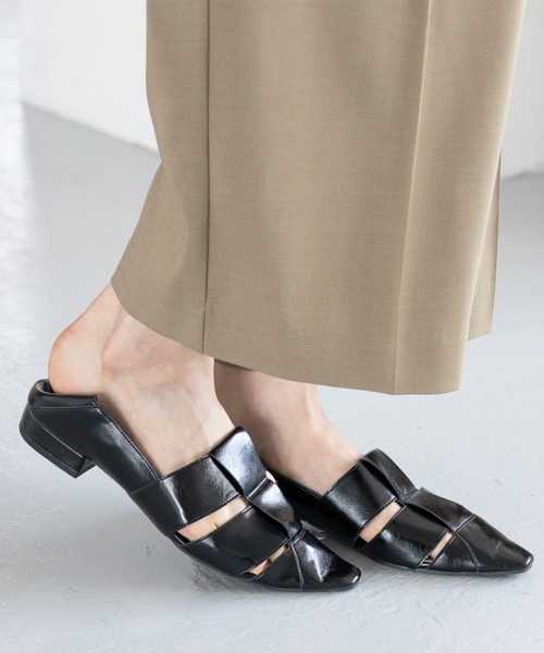 GLOBAL WORK パンプス らくっションヒールグルカパンプス/323176