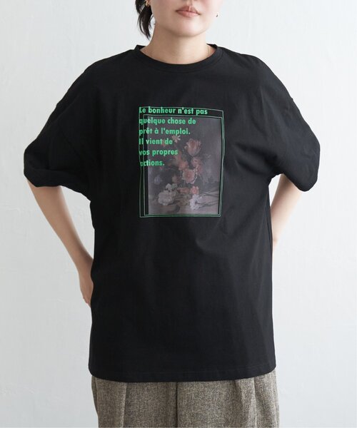 VENCE EXCHANGE tシャツ フラワープリントオーバーサイズTシャツ