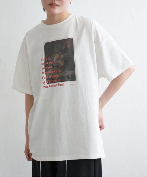 VENCE EXCHANGE tシャツ フラワープリントオーバーサイズTシャツ