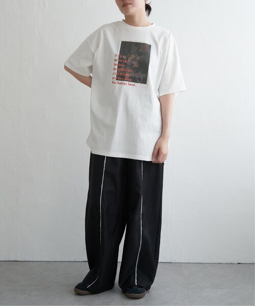 VENCE EXCHANGE tシャツ フラワープリントオーバーサイズTシャツ
