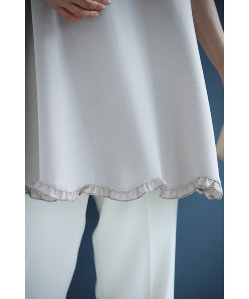 cawaii チュニック なみなみ裾フリルのバックリボンチュニック