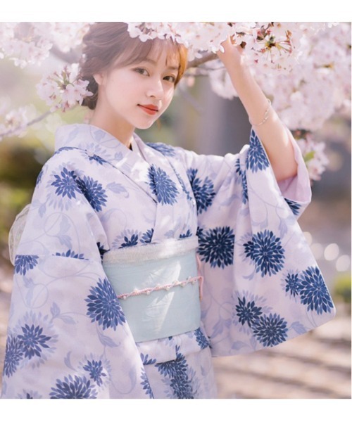 女物浴衣５枚セット KIMONOMACHI （Prices down2）浴衣 レディース セット 「ブルー