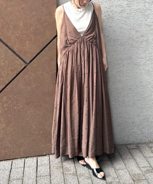 A part by ワンピース ドットシシュウキャミワンピース
