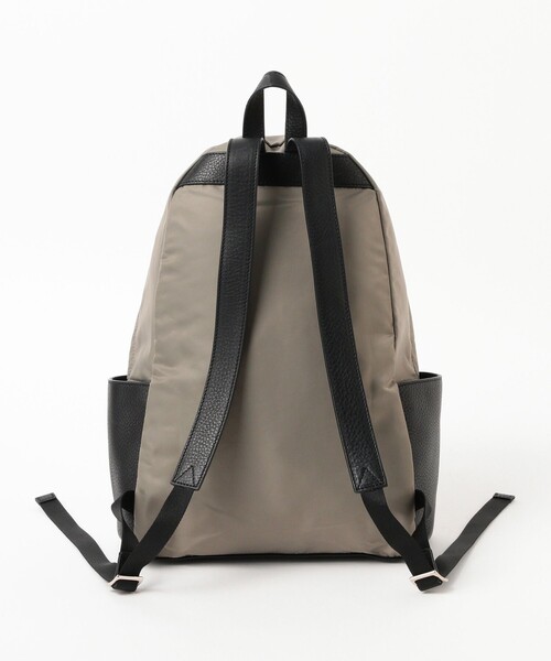 トートバッグ PELLETIER / ナイロン × レザー コンビネーション デイパック メンズの画像