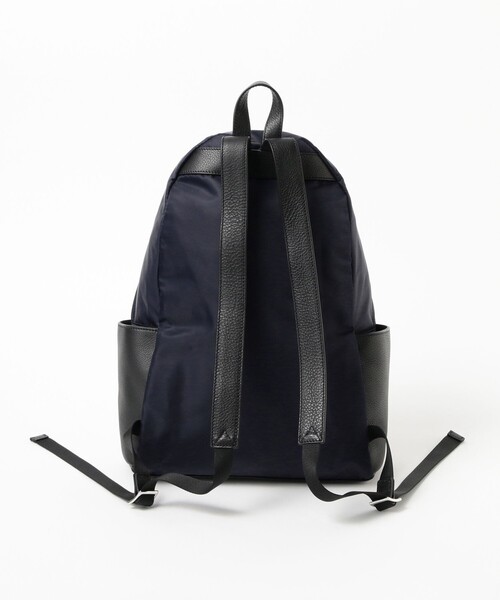 トートバッグ PELLETIER / ナイロン × レザー コンビネーション デイパック メンズの画像