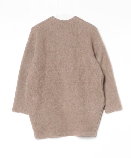 ELENDEEK ニットカーディガンF ネイビー×ピンク ハートボタンビッグシルエットニットカーディガン_LN01612 | lanan(ラナン)